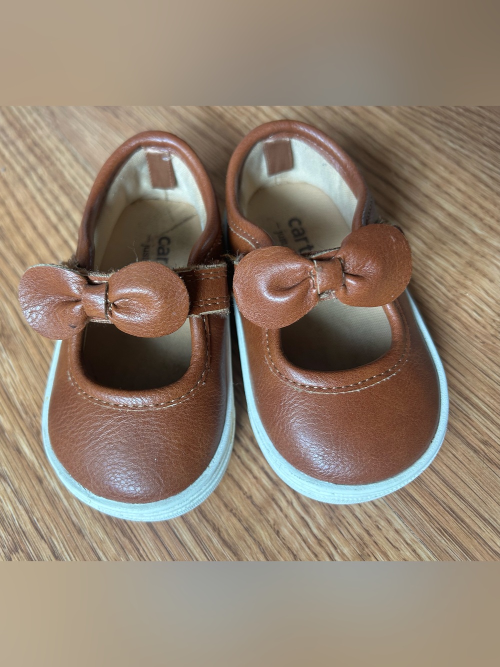 Carter's Brown Bow-Accent Mary Jane Toddler Shoes